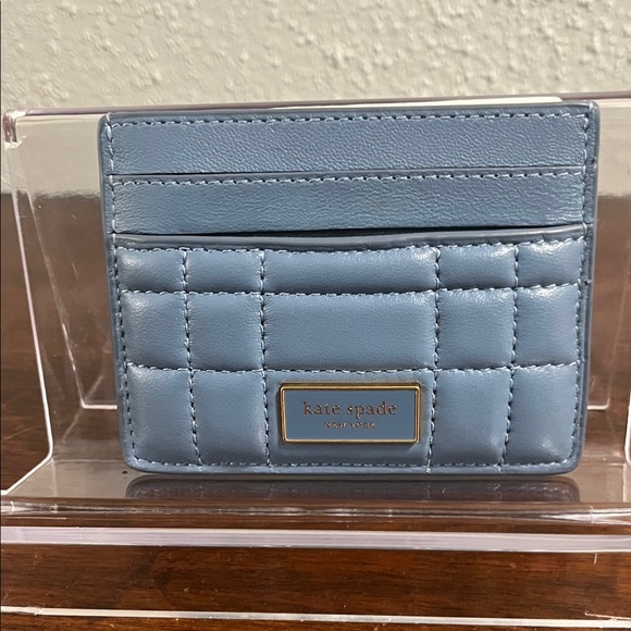 NEW 💎 Kate Spade Quilted Blue Card Holder - Picture 6 of 6
